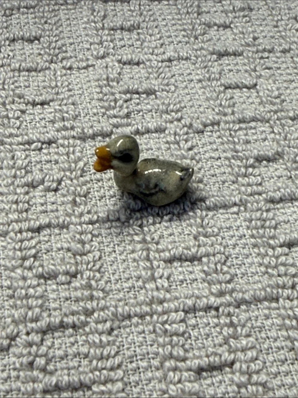 Vintage Hagen Renaker miniature Gray Ceramic Duck Figurine